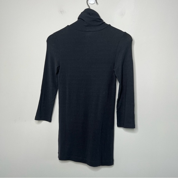 Theory Womens Size Medium Andera Turtleneck Dark Tanzanite Grey Sweater Modal - Picture 2 of 8